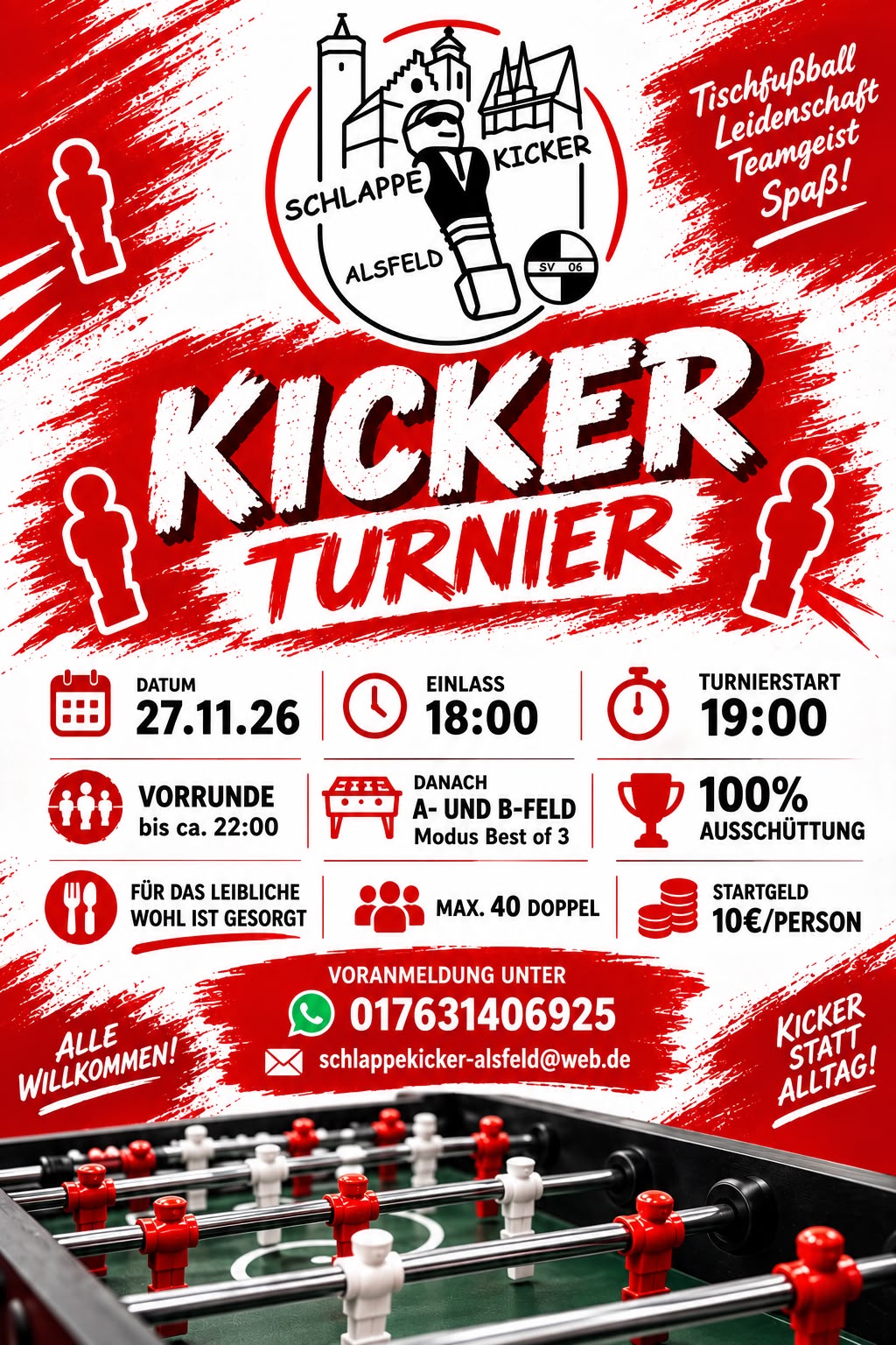 Kickerturnier der Schlappekicker Alsfeld – Bild 1 von 1