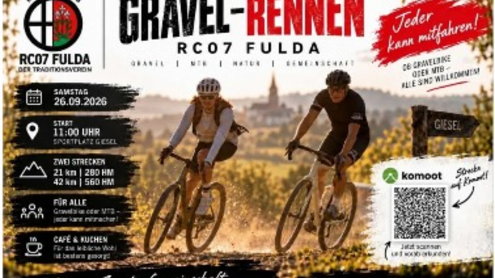 Gravel-& MTB Rennen 26.09.26 // 11 Uhr Sportplatz Giesel – Bild 1 von 1
